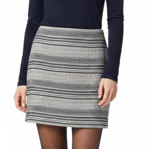 Banana Republic Striped Navy and White Women's Skirt Size 10